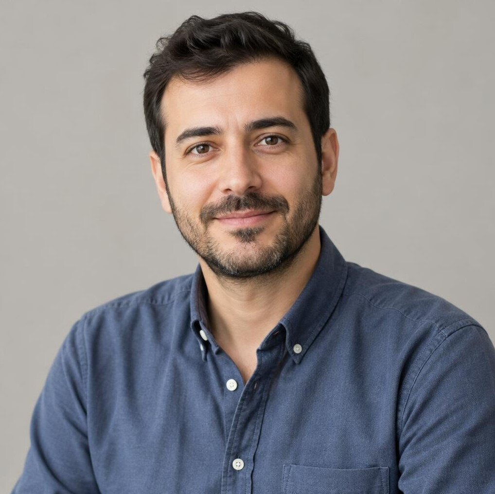 Portrait of a bearded man in a casual shirt